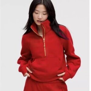 Lululemon Red Half-Zip Hoodie